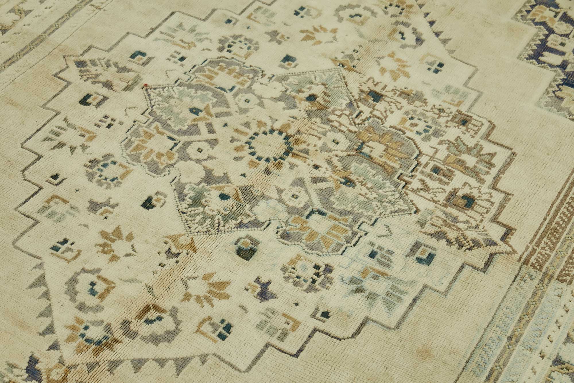 6x10 Beige Vintage Anatolian Rug - 49384