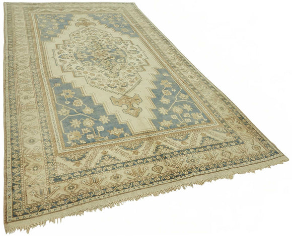 6x11 Beige Vintage Anatolian Rug - 49385