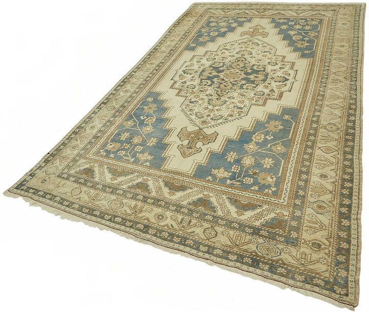 6x11 Beige Vintage Anatolian Rug - 49385