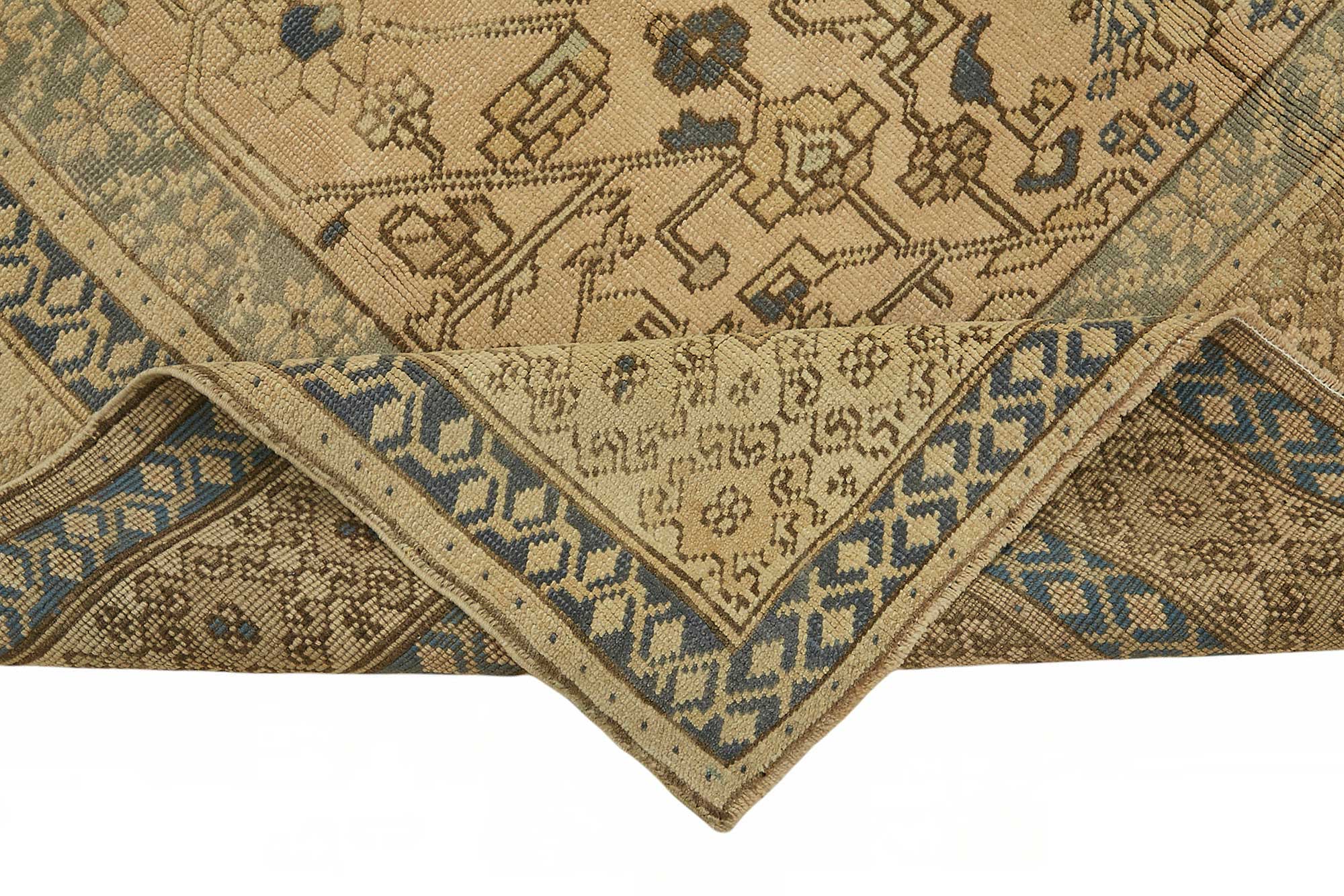 6x9 Beige Vintage Anatolian Rug - 49387