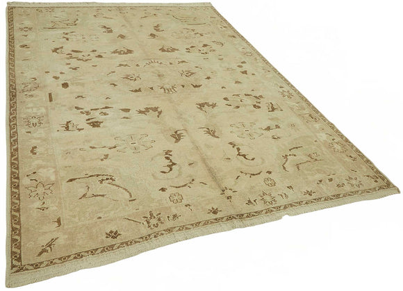6x9 Beige Vintage Anatolian Rug - 49388