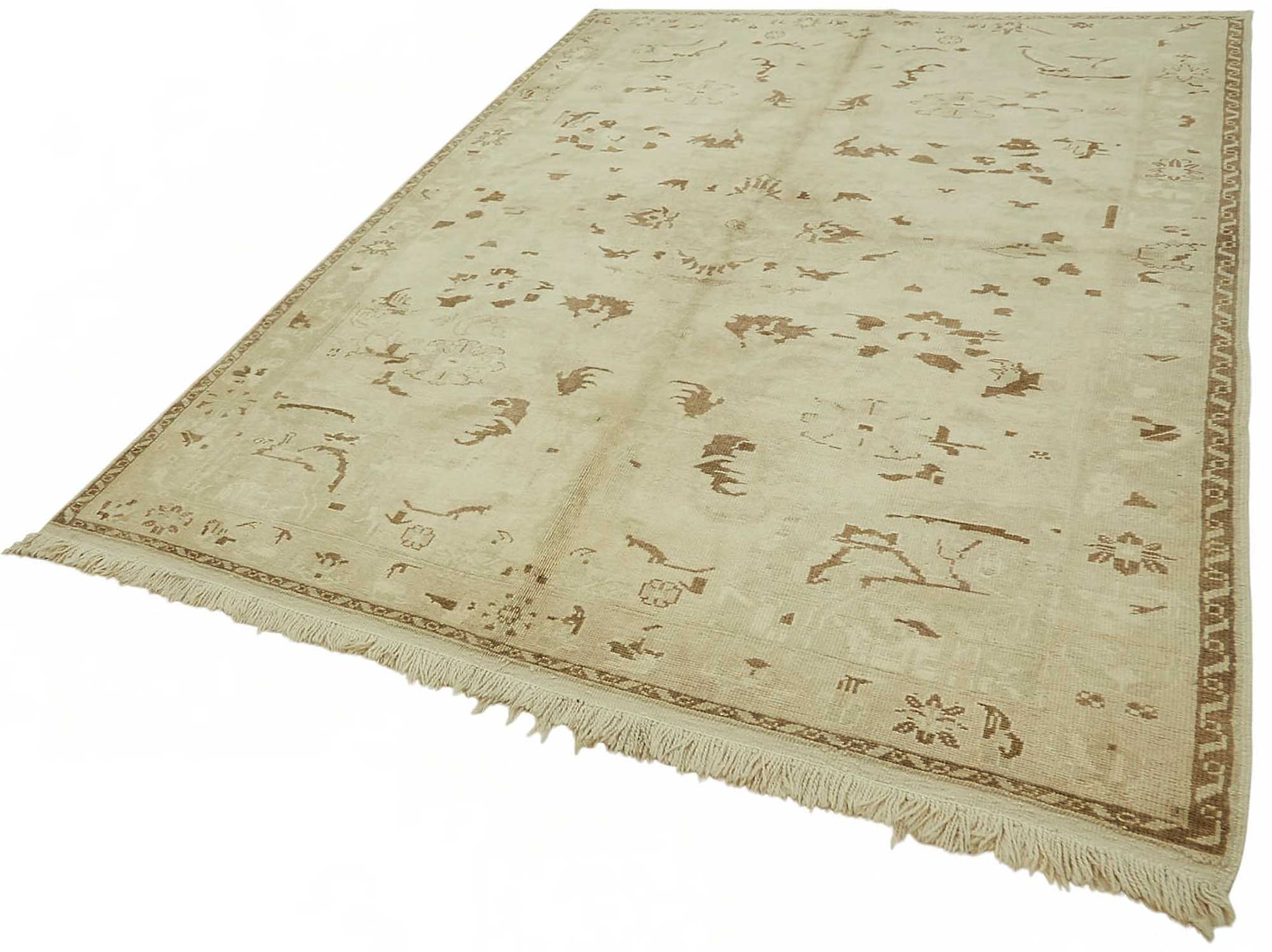 6x9 Beige Vintage Anatolian Rug - 49388