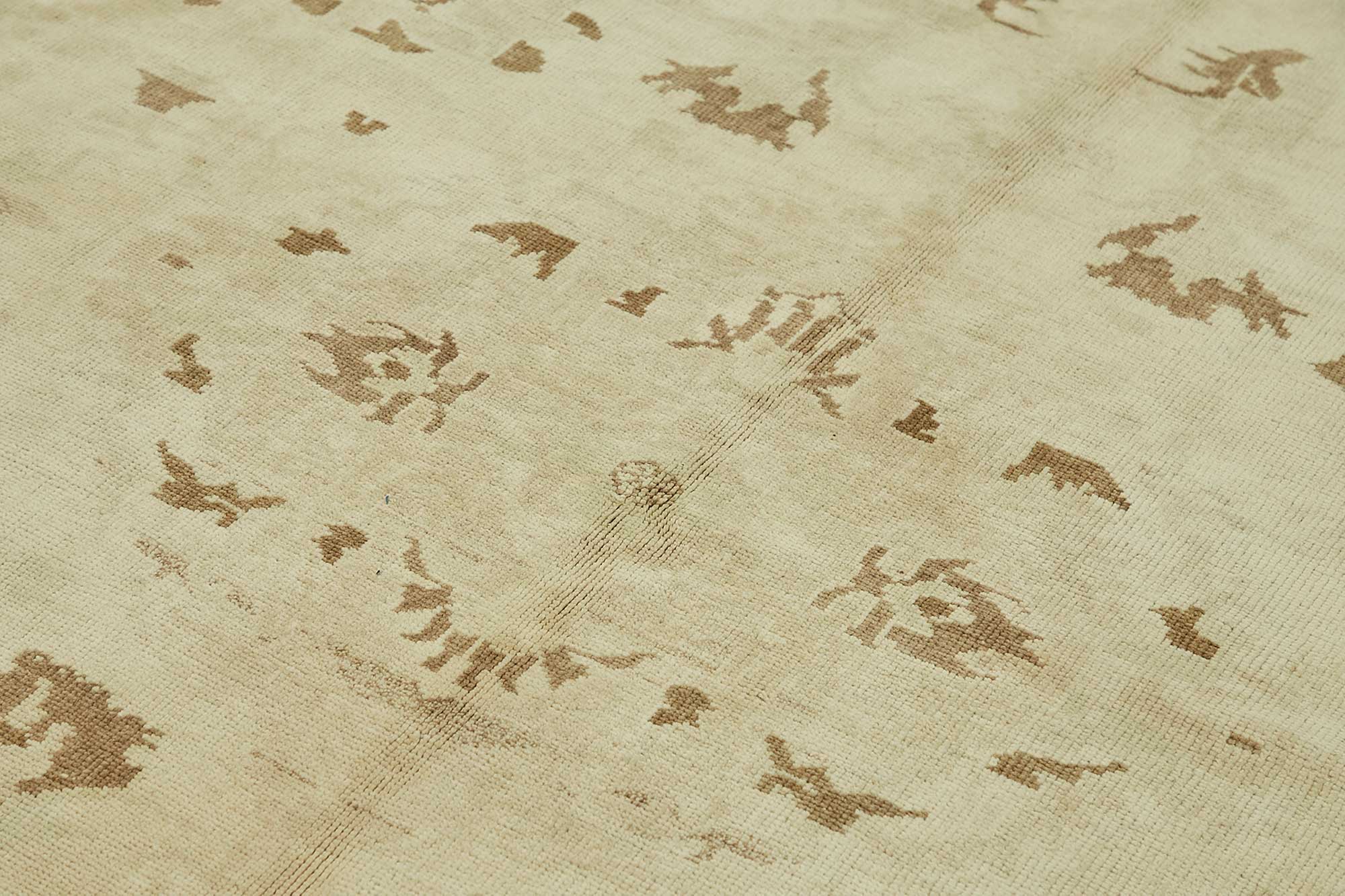 6x9 Beige Vintage Anatolian Rug - 49388