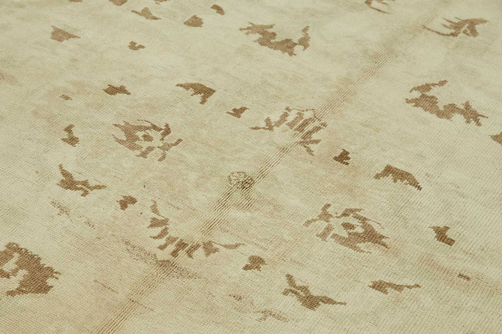 6x9 Beige Vintage Anatolian Rug - 49388