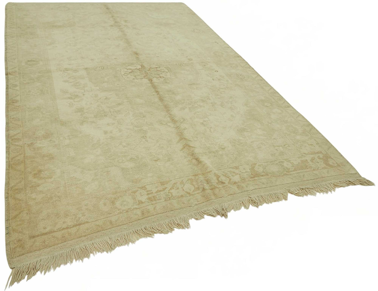 6x9 Beige Vintage Anatolian Rug - 49389