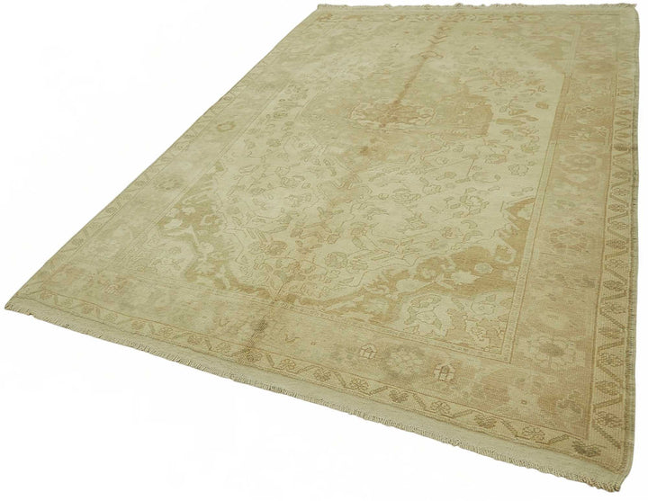 6x9 Beige Vintage Anatolian Rug - 49389