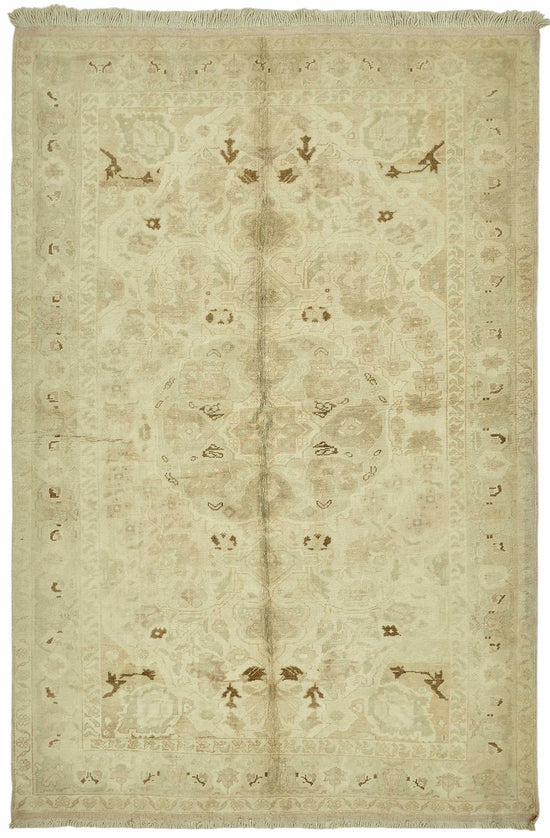 6x9 Beige Vintage Anatolian Rug - 49392
