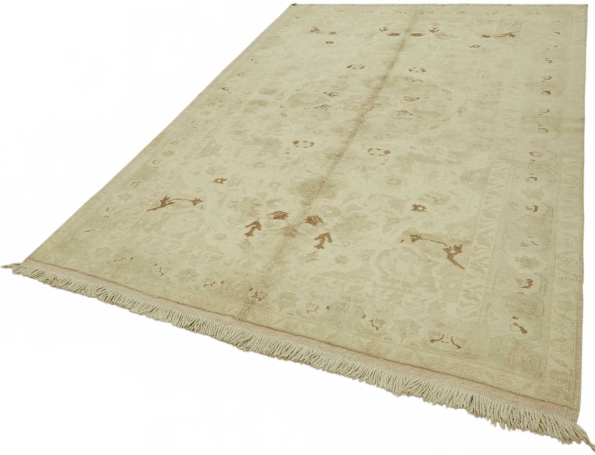 6x9 Beige Vintage Anatolian Rug - 49392