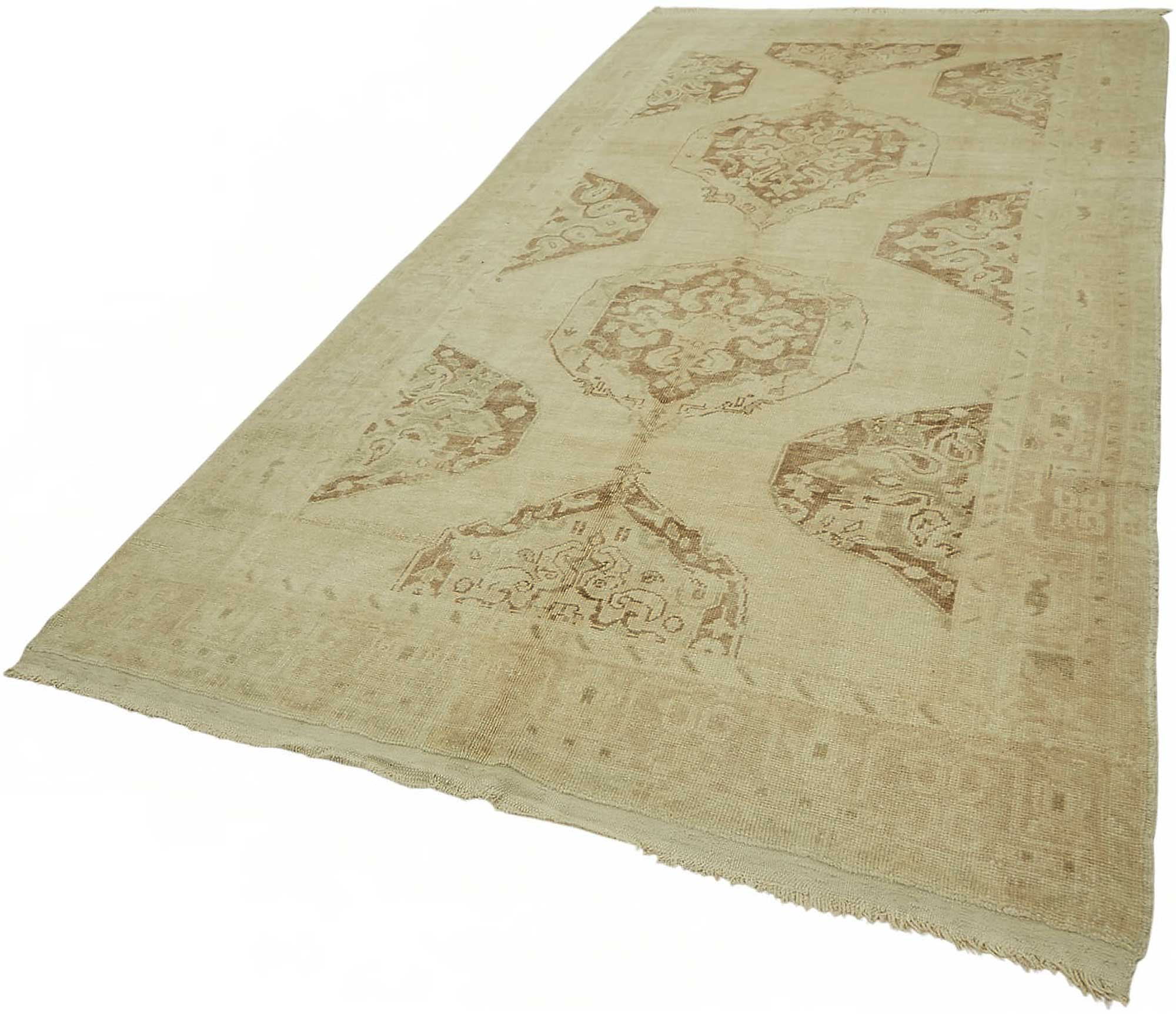 5x10 Beige Vintage Anatolian Rug - 49393
