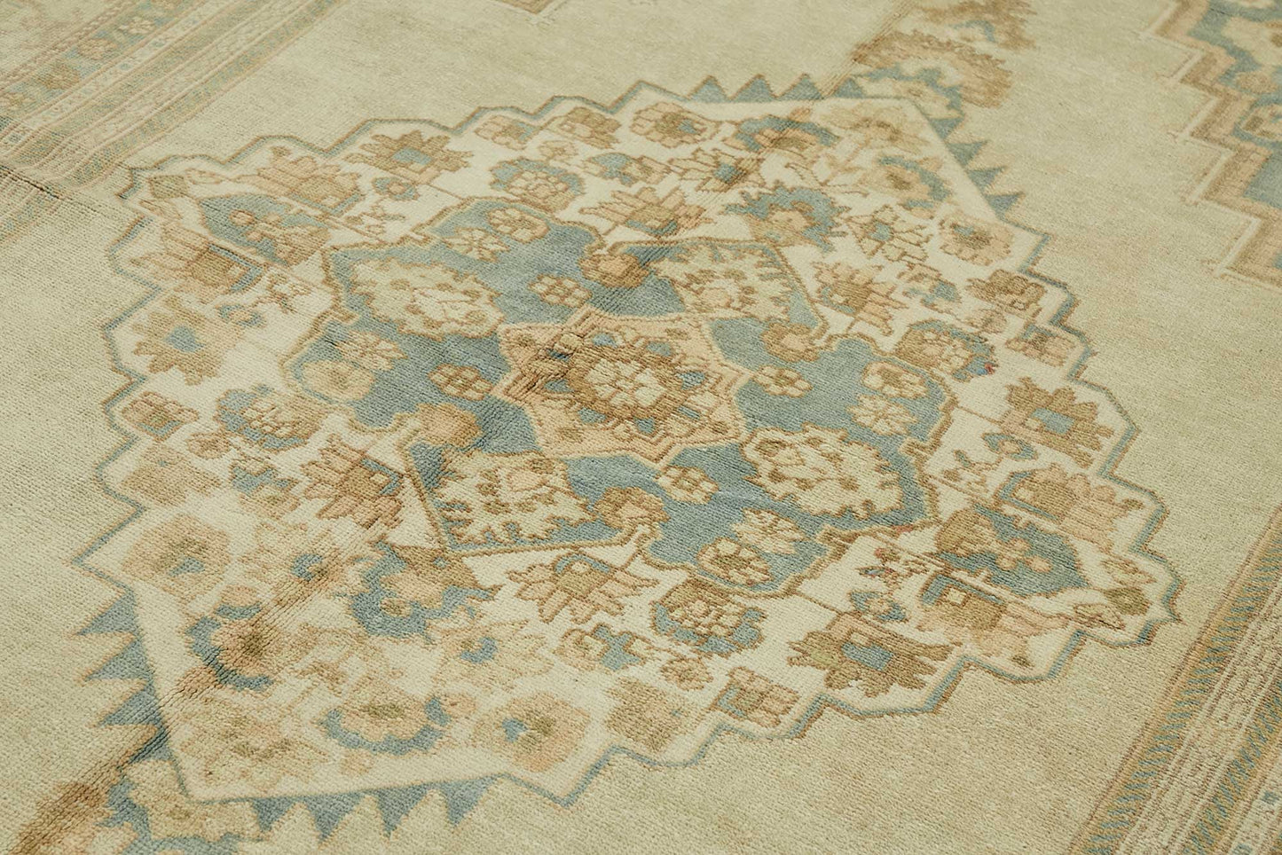 7x11 Beige Vintage Anatolian Rug - 49396