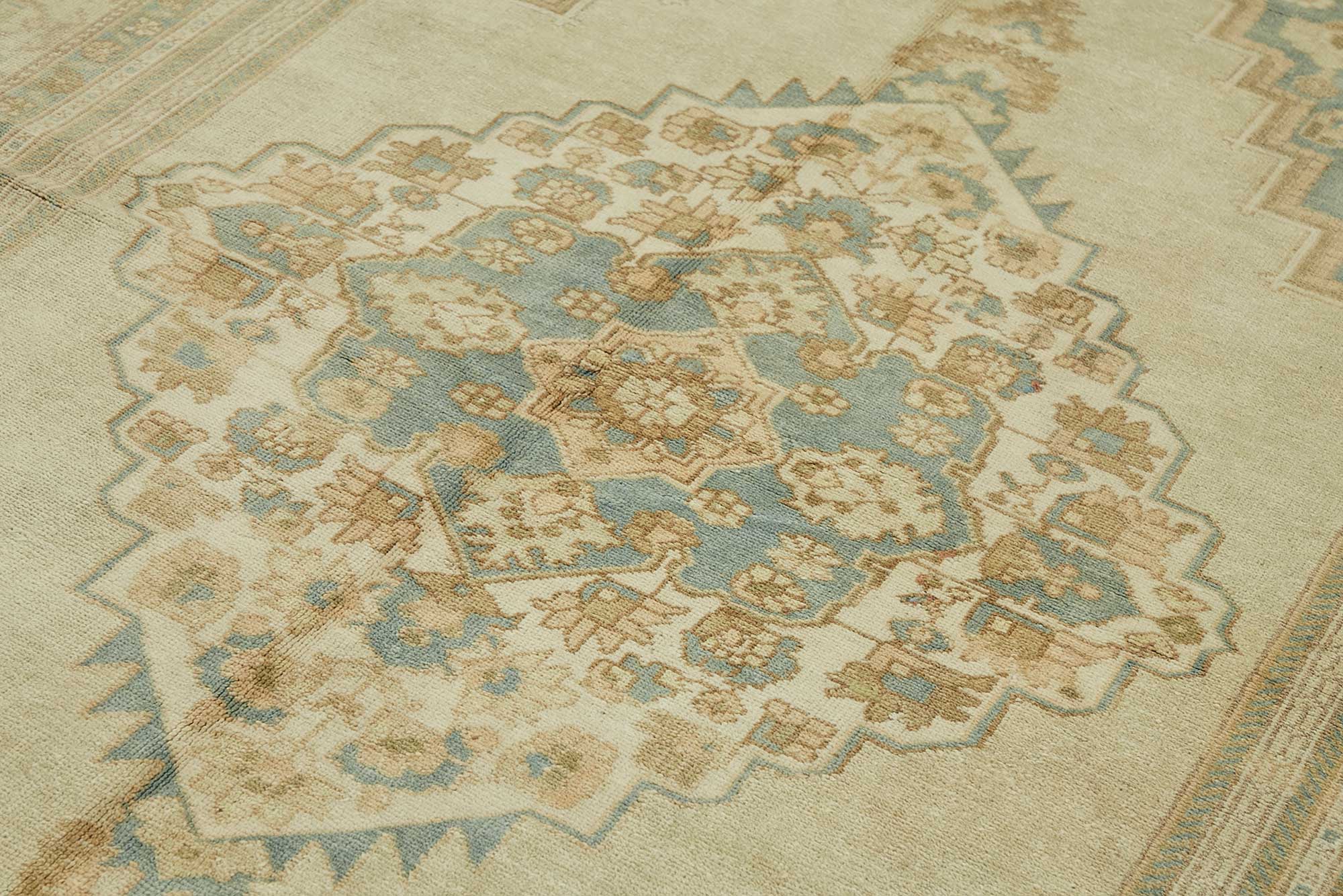 7x11 Beige Vintage Anatolian Rug - 49396