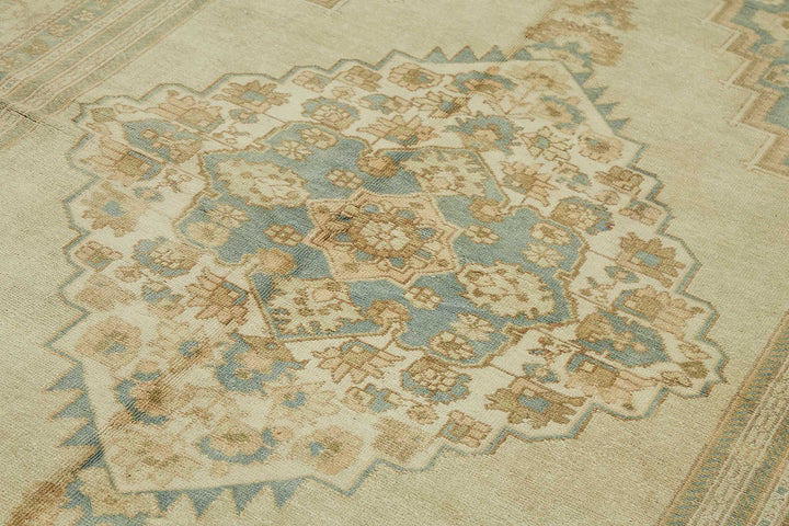 7x11 Beige Vintage Anatolian Rug - 49396