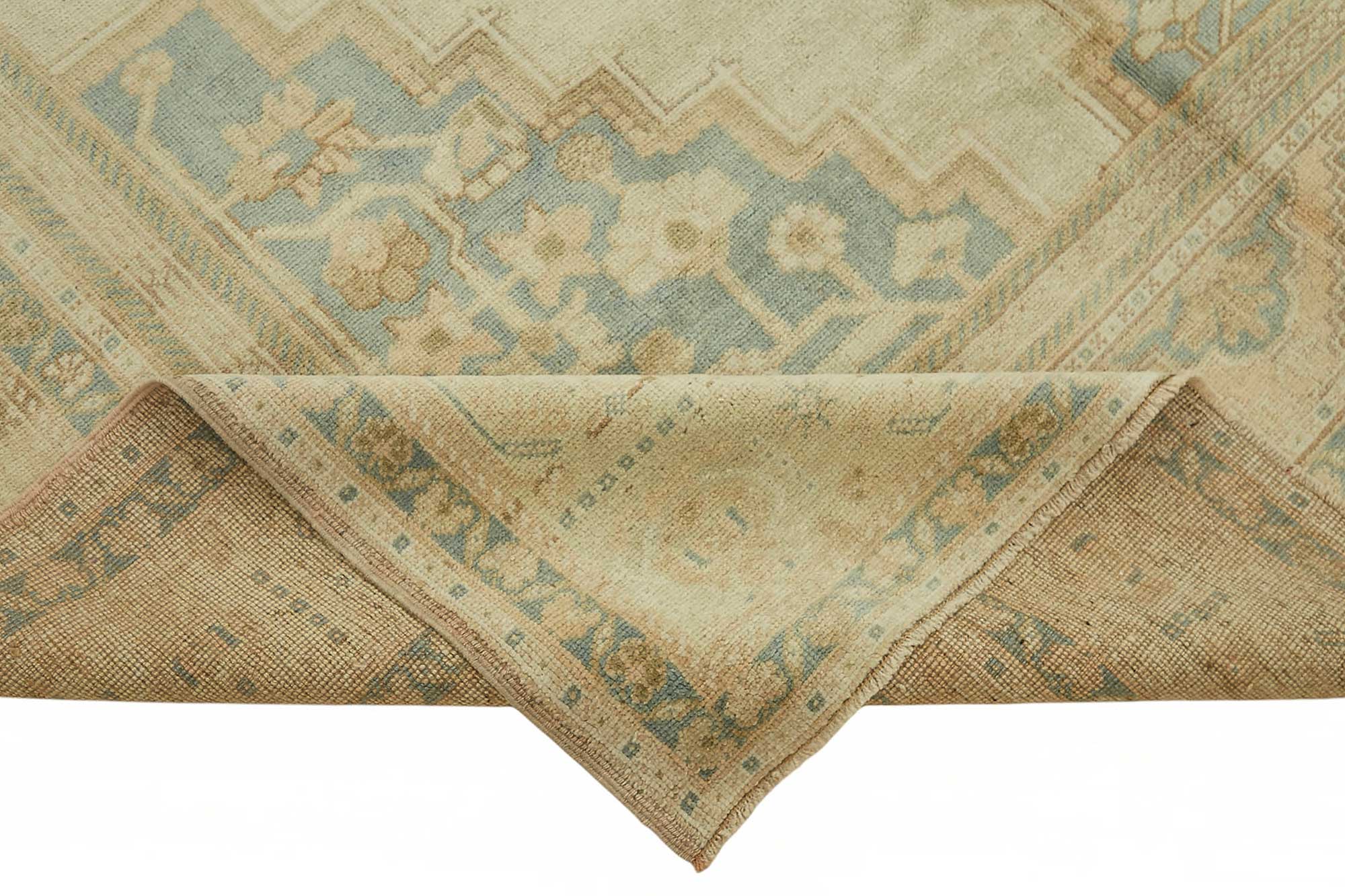 7x11 Beige Vintage Anatolian Rug - 49396