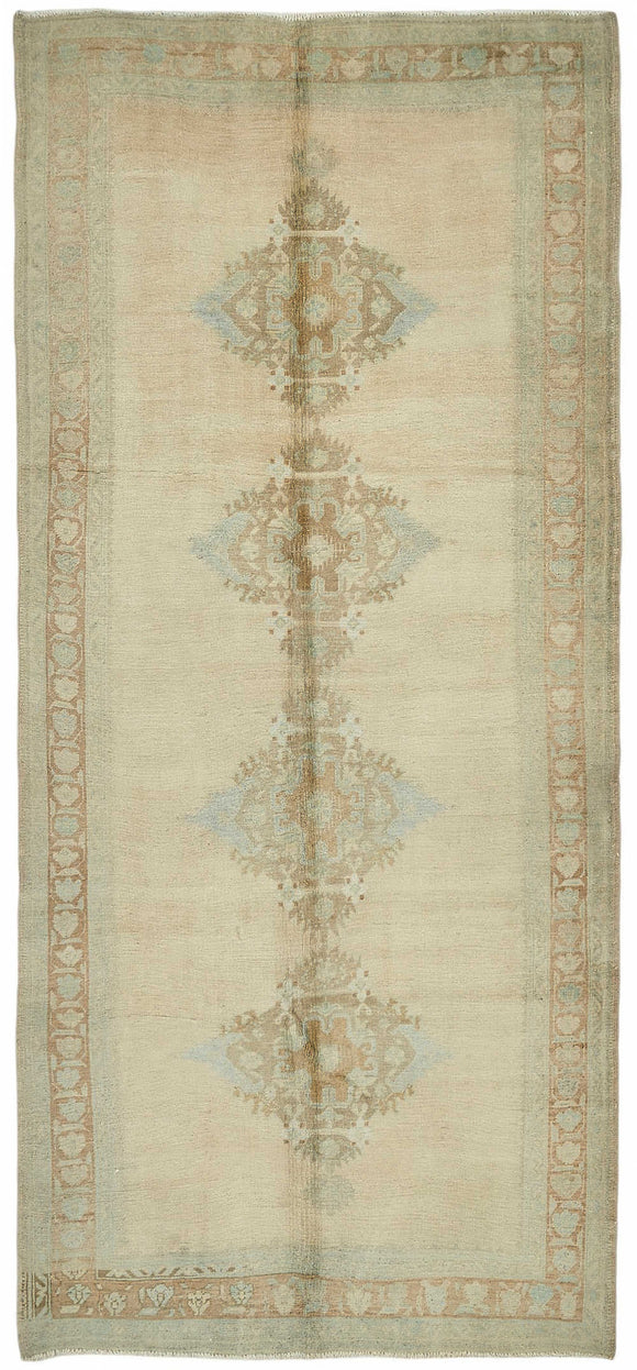 5x11 Beige Vintage Anatolian Rug - 49397