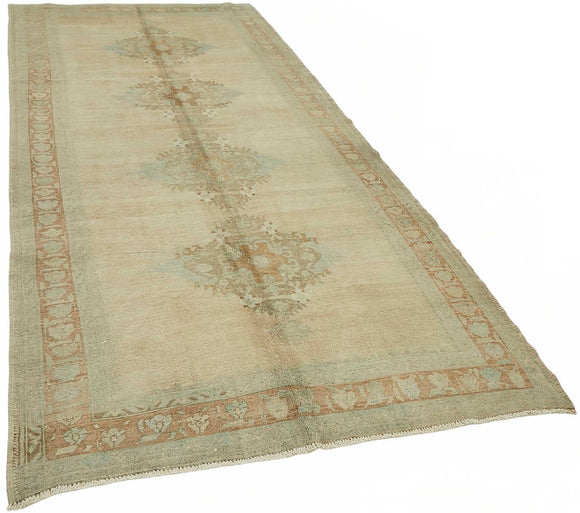 5x11 Beige Vintage Anatolian Rug - 49397