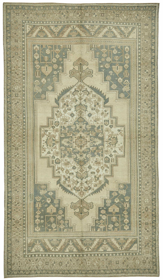 6x11 Beige Vintage Anatolian Rug - 49399