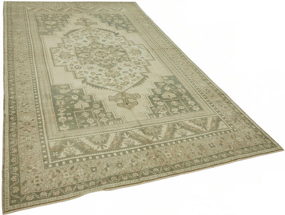 6x11 Beige Vintage Anatolian Rug - 49399
