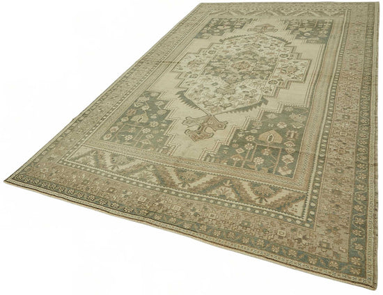 6x11 Beige Vintage Anatolian Rug - 49399