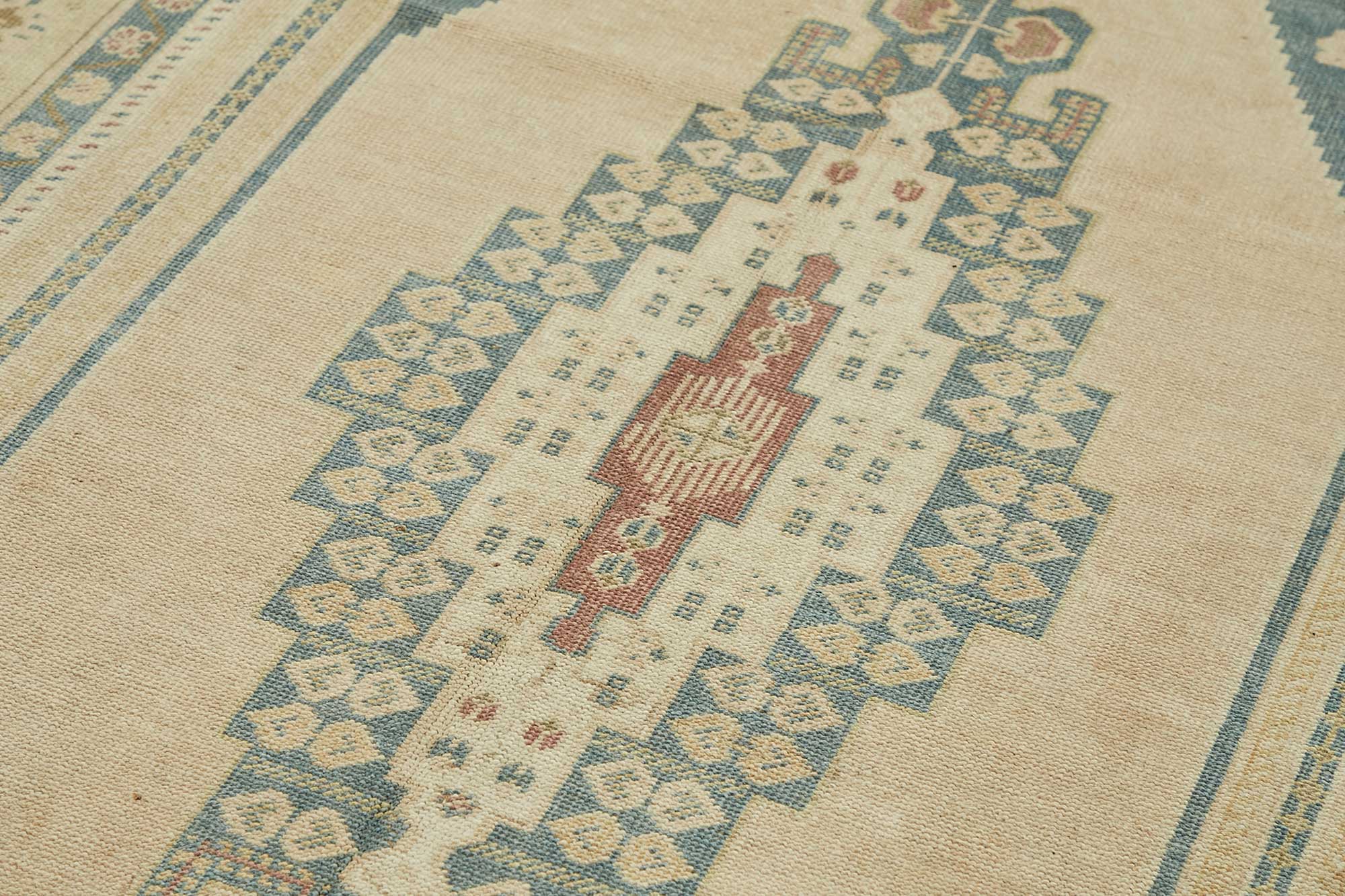5x10 Beige Vintage Anatolian Rug - 49402