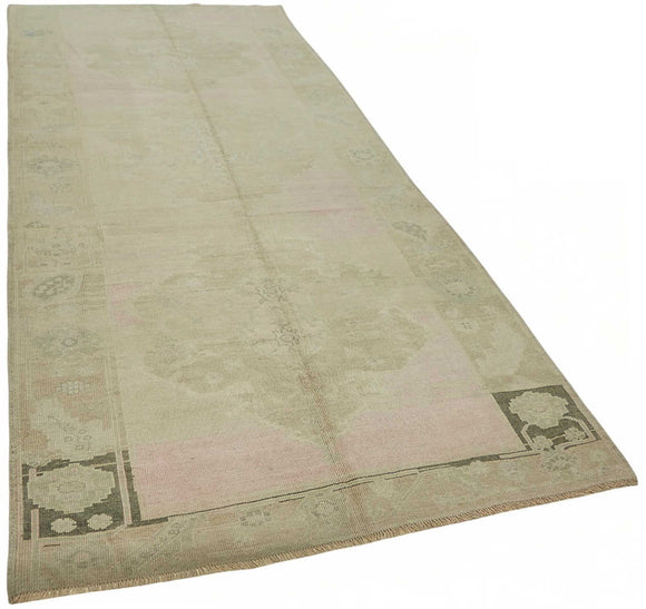 4x11 Beige Vintage Anatolian Rug - 49403