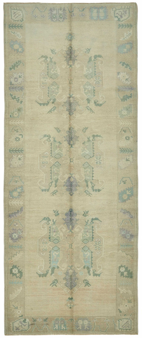 5x12 Beige Vintage Anatolian Rug - 49404