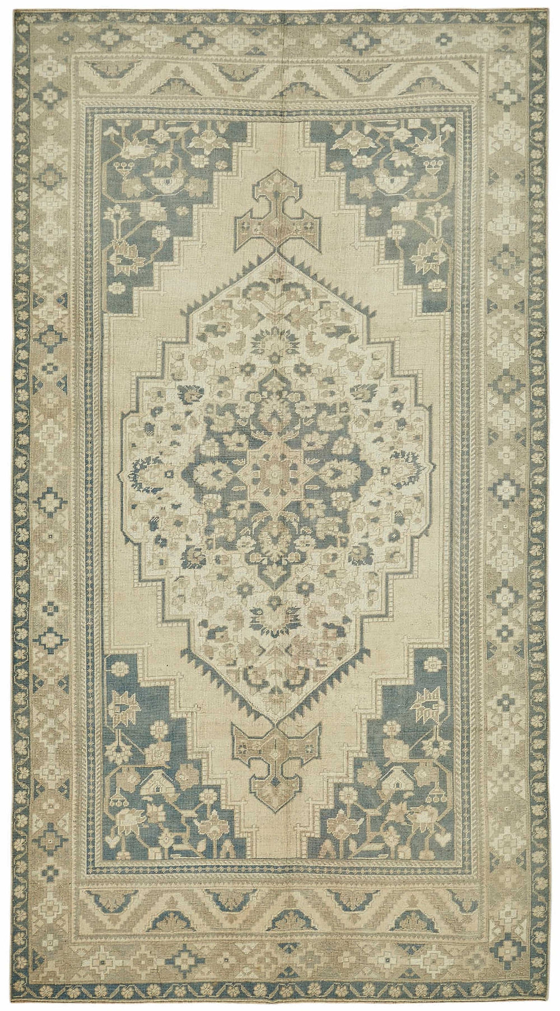 6x11 Beige Vintage Anatolian Rug - 49405