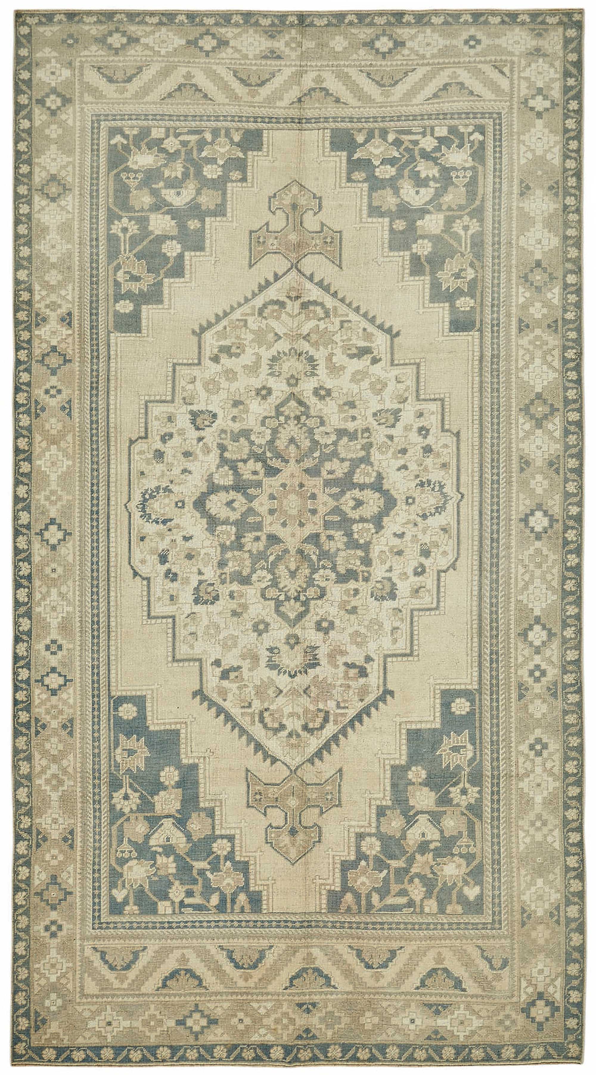 6x11 Beige Vintage Anatolian Rug - 49405