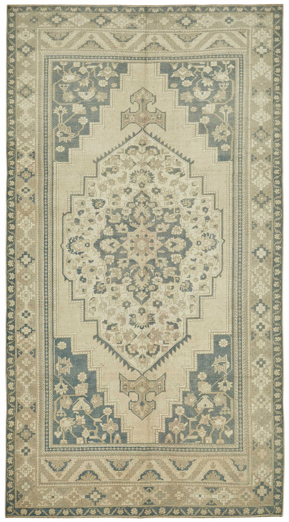 6x11 Beige Vintage Anatolian Rug - 49405