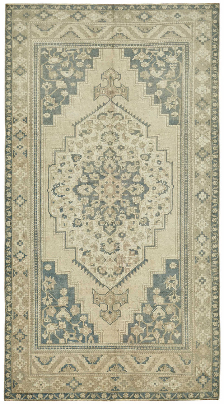 6x11 Beige Vintage Anatolian Rug - 49405