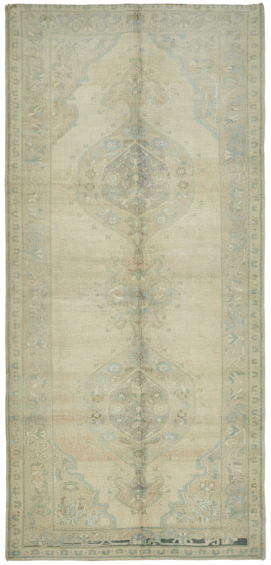 5x11 Beige Vintage Anatolian Rug - 49406