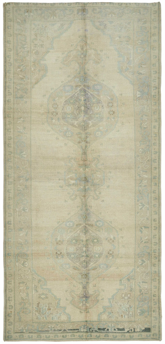 5x11 Beige Vintage Anatolian Rug - 49406