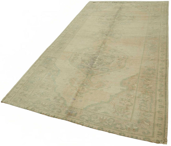 5x11 Beige Vintage Anatolian Rug - 49406