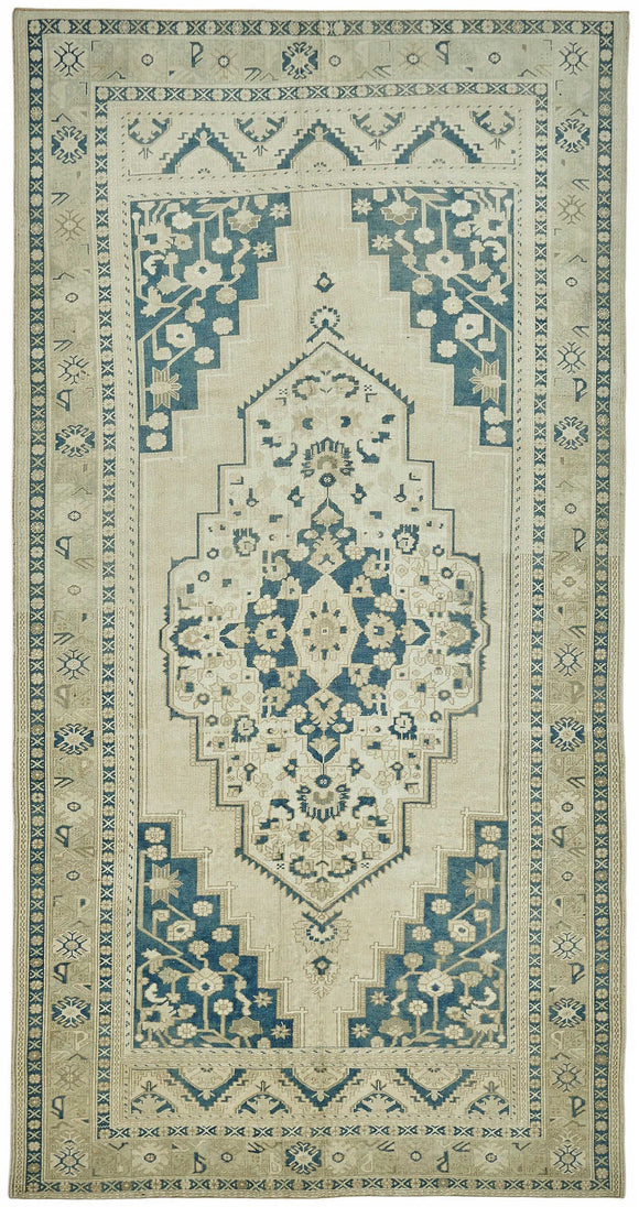 6x11 Beige Vintage Anatolian Rug - 49407