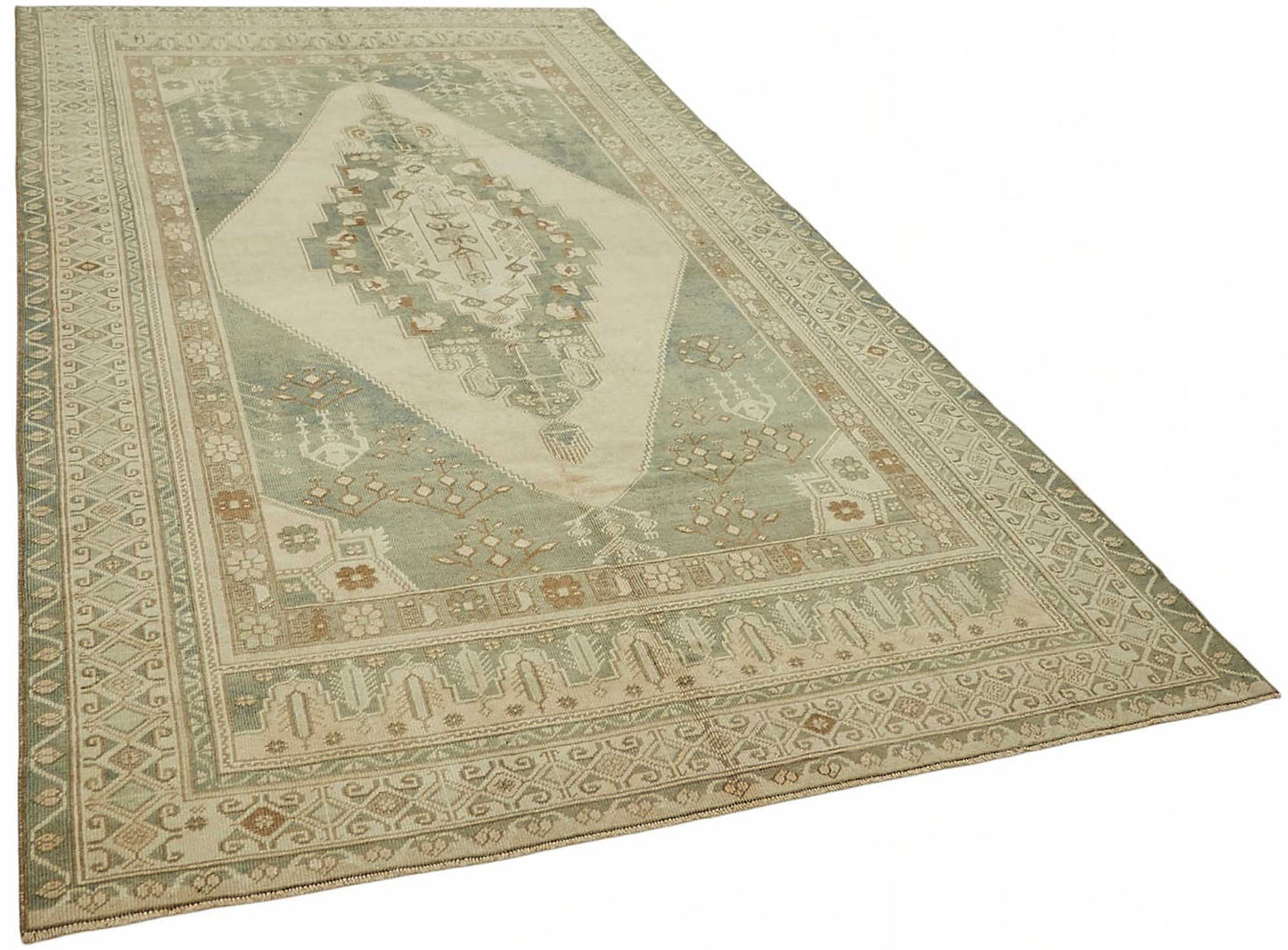6x10 Beige Vintage Anatolian Rug - 49408