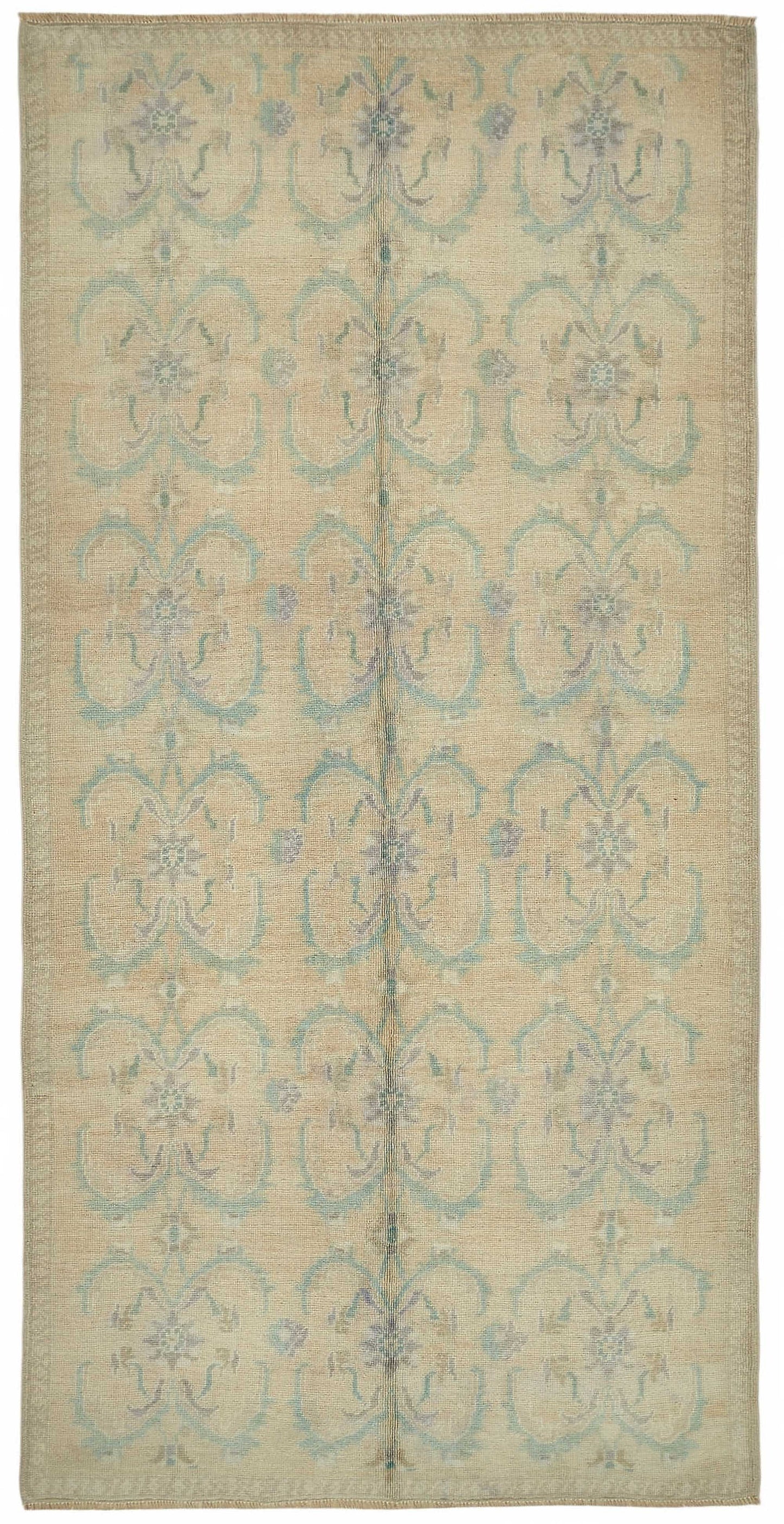 5x10 Beige Vintage Anatolian Rug - 49409