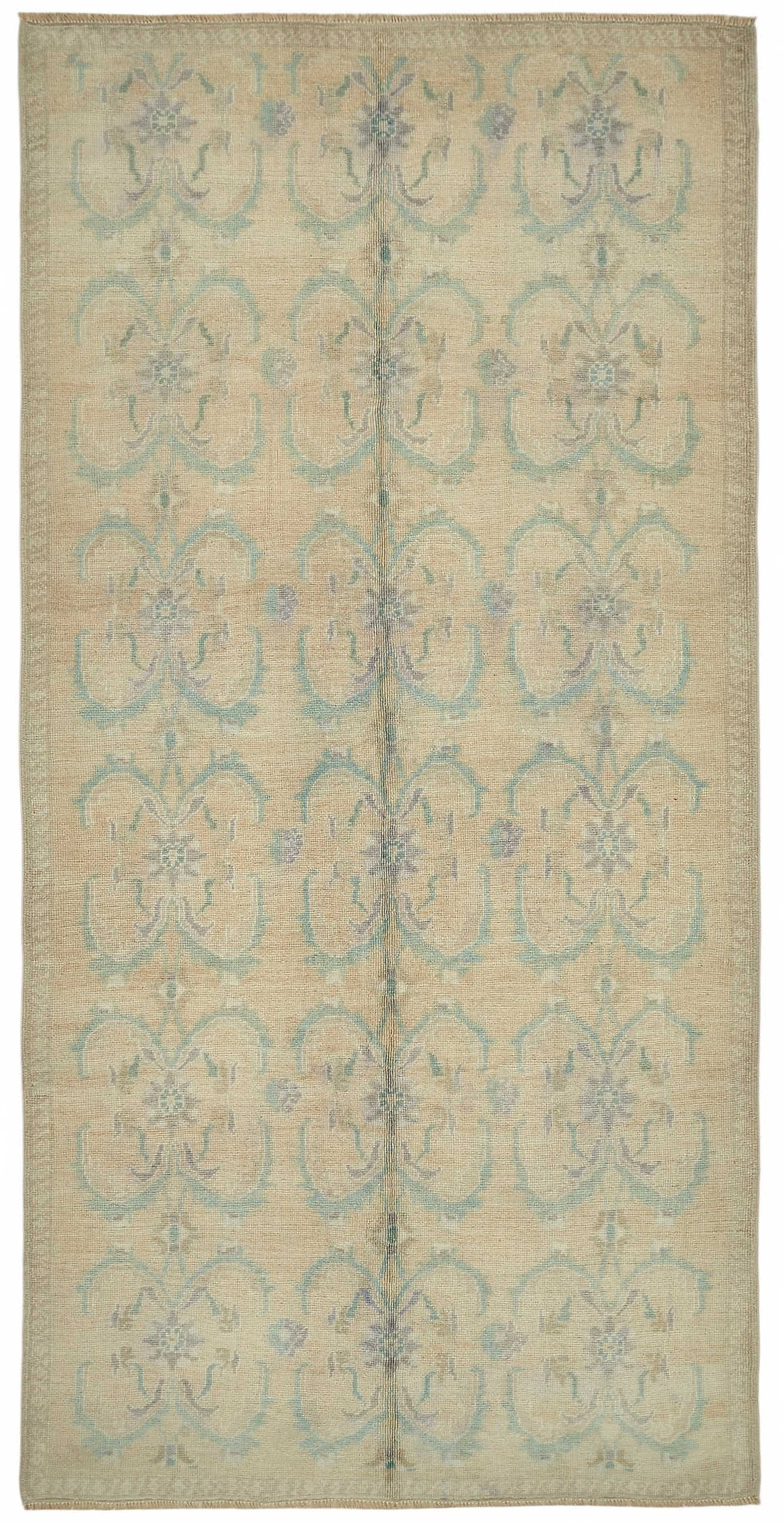 5x10 Beige Vintage Anatolian Rug - 49409