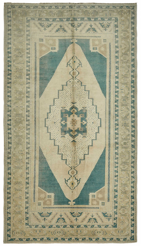 6x11 Beige Vintage Anatolian Rug - 49411