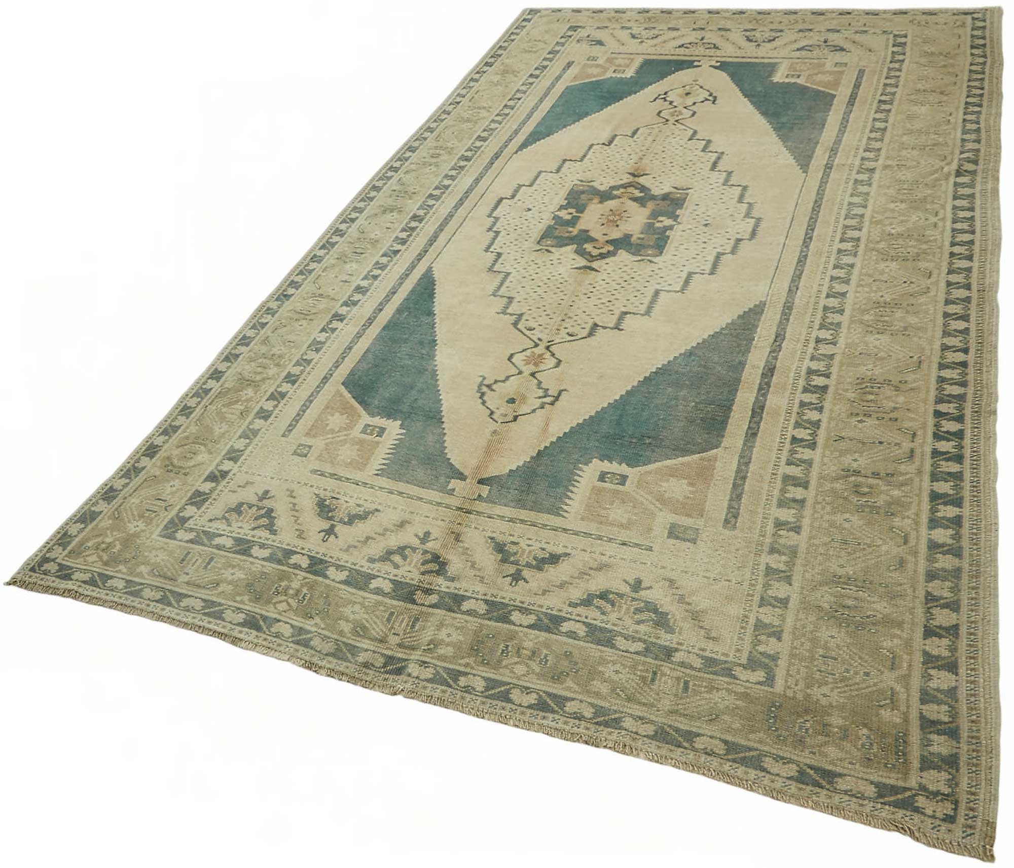 6x11 Beige Vintage Anatolian Rug - 49411