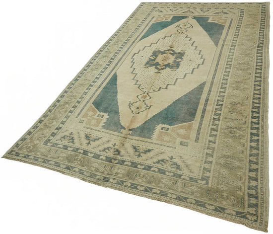 6x11 Beige Vintage Anatolian Rug - 49411