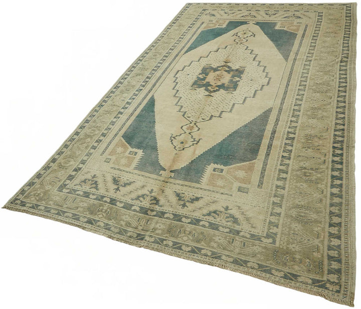 6x11 Beige Vintage Anatolian Rug - 49411