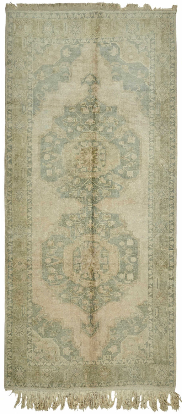 5x11 Beige Vintage Anatolian Rug - 49413