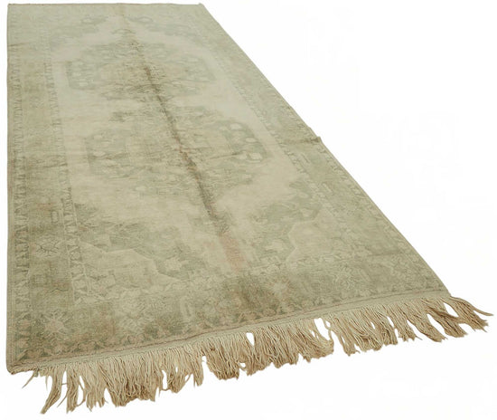 5x11 Beige Vintage Anatolian Rug - 49413