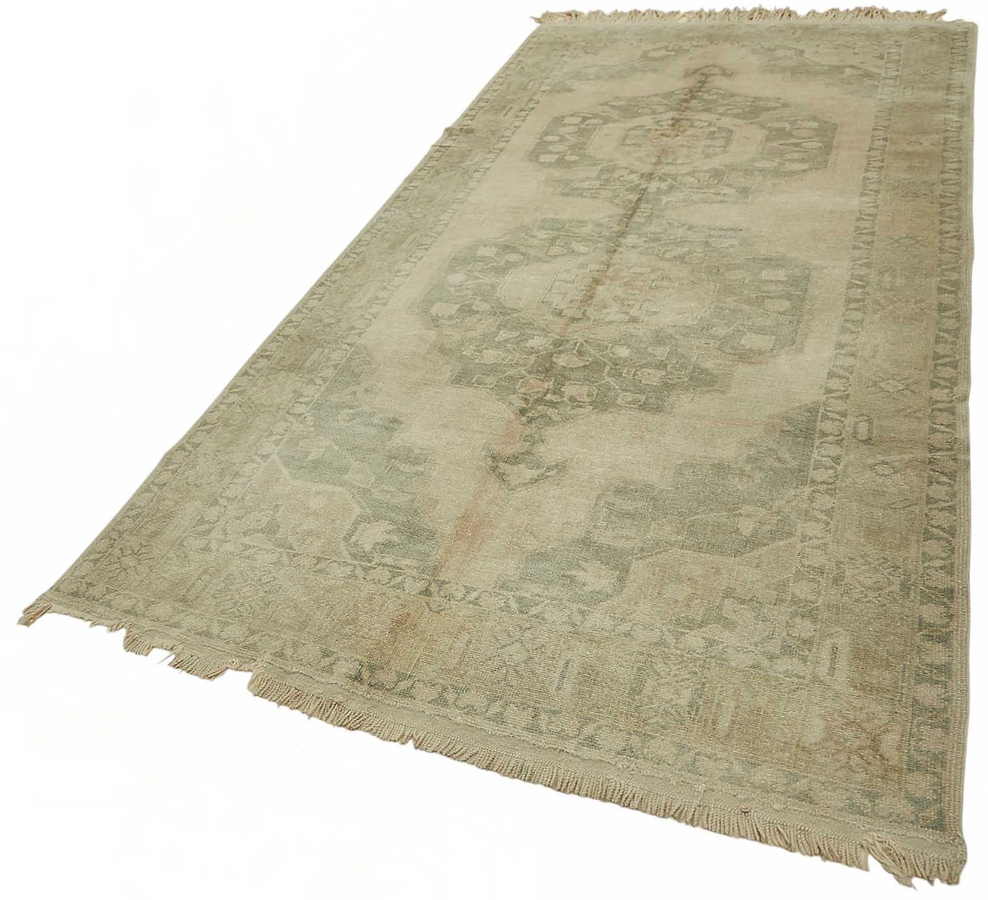 5x11 Beige Vintage Anatolian Rug - 49413