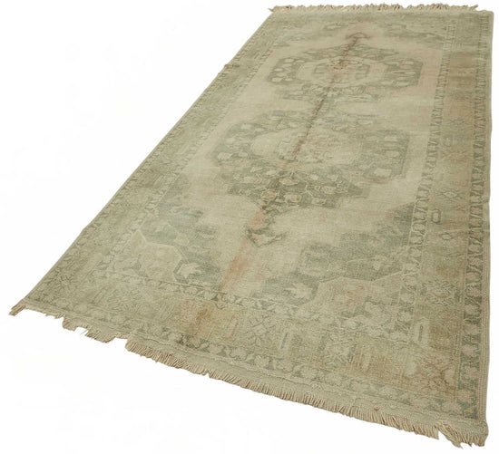5x11 Beige Vintage Anatolian Rug - 49413
