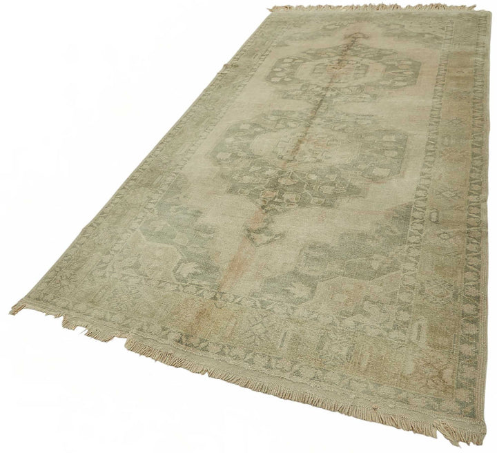 5x11 Beige Vintage Anatolian Rug - 49413