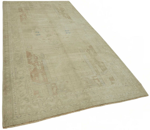 5x11 Beige Vintage Anatolian Rug - 49414