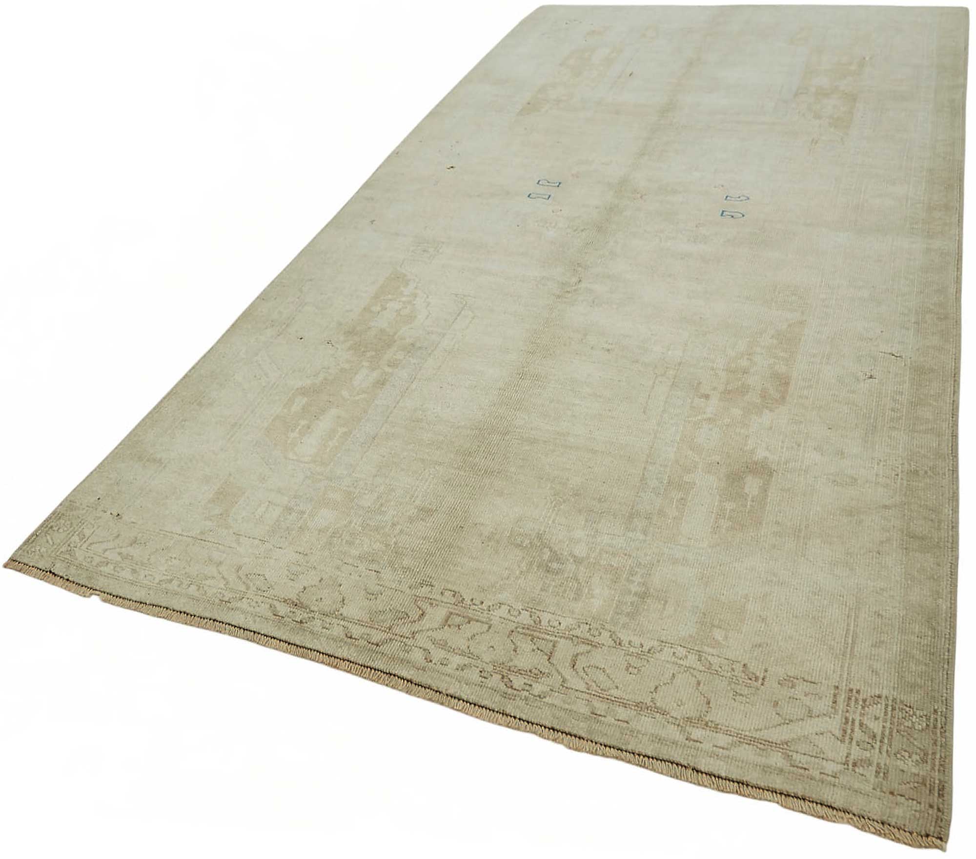5x11 Beige Vintage Anatolian Rug - 49414