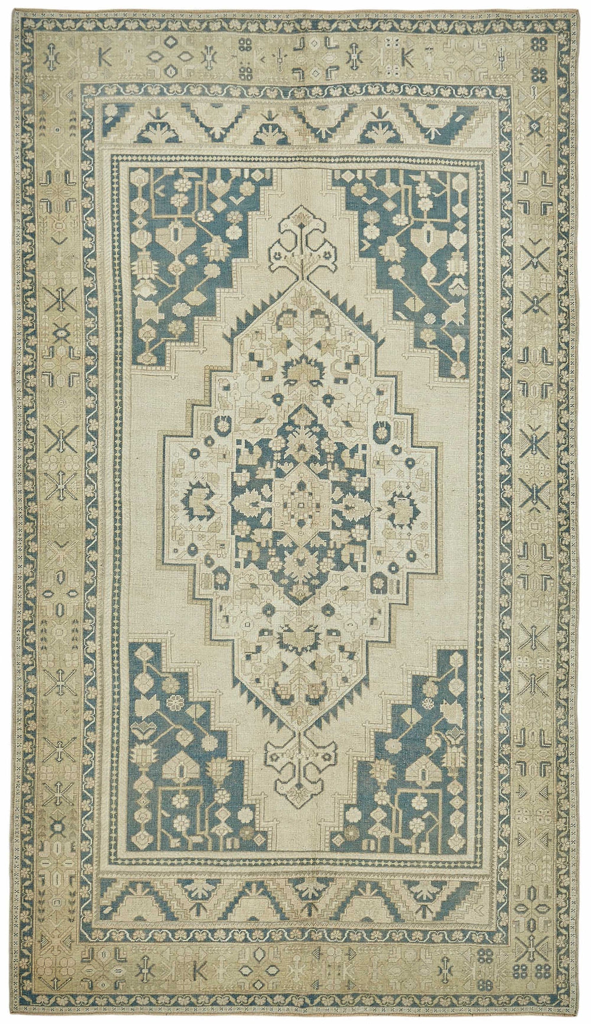 7x12 Beige Vintage Anatolian Rug - 49416