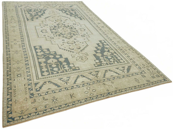 7x12 Beige Vintage Anatolian Rug - 49416