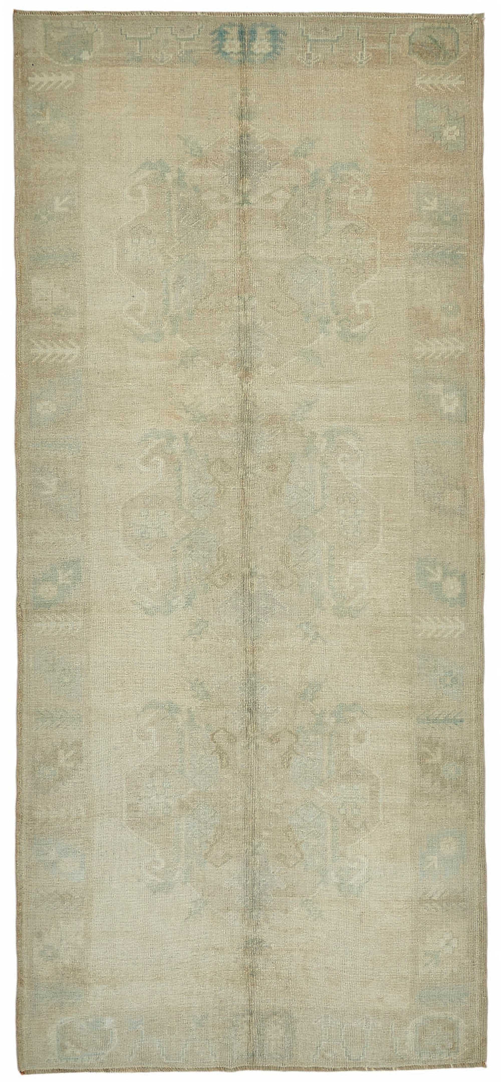 5x11 Beige Vintage Anatolian Rug - 49417